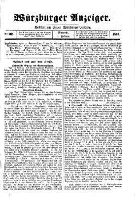 Würzburger Anzeiger (Neue Würzburger Zeitung) Mittwoch 1. Februar 1860