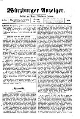 Würzburger Anzeiger (Neue Würzburger Zeitung) Samstag 24. März 1860