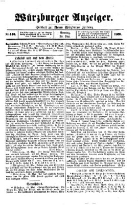 Würzburger Anzeiger (Neue Würzburger Zeitung) Sonntag 20. Mai 1860