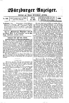 Würzburger Anzeiger (Neue Würzburger Zeitung) Freitag 25. Mai 1860