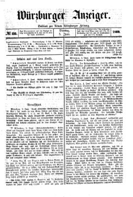 Würzburger Anzeiger (Neue Würzburger Zeitung) Dienstag 5. Juni 1860