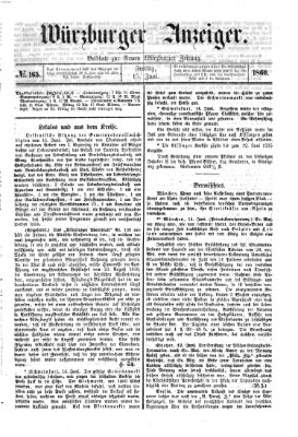 Würzburger Anzeiger (Neue Würzburger Zeitung) Freitag 15. Juni 1860