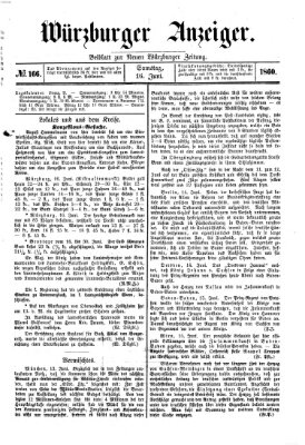 Würzburger Anzeiger (Neue Würzburger Zeitung) Samstag 16. Juni 1860