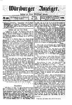 Würzburger Anzeiger (Neue Würzburger Zeitung) Montag 18. Juni 1860