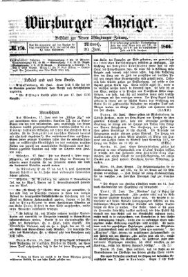 Würzburger Anzeiger (Neue Würzburger Zeitung) Mittwoch 20. Juni 1860