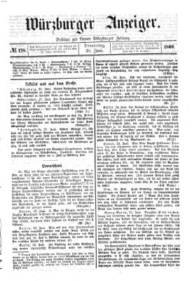 Würzburger Anzeiger (Neue Würzburger Zeitung) Donnerstag 28. Juni 1860