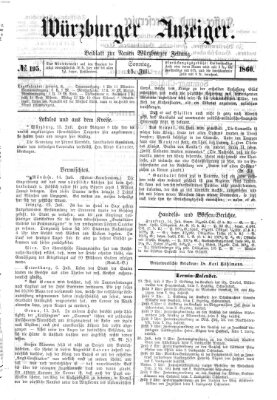 Würzburger Anzeiger (Neue Würzburger Zeitung) Sonntag 15. Juli 1860