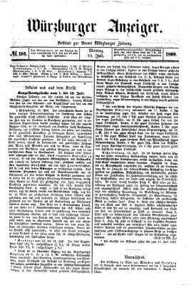 Würzburger Anzeiger (Neue Würzburger Zeitung) Montag 16. Juli 1860