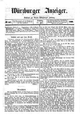 Würzburger Anzeiger (Neue Würzburger Zeitung) Dienstag 17. Juli 1860