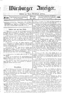 Würzburger Anzeiger (Neue Würzburger Zeitung) Mittwoch 18. Juli 1860