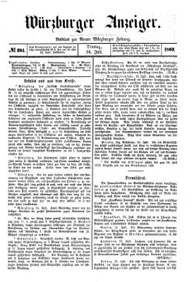 Würzburger Anzeiger (Neue Würzburger Zeitung) Dienstag 24. Juli 1860