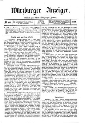 Würzburger Anzeiger (Neue Würzburger Zeitung) Freitag 27. Juli 1860