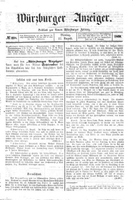 Würzburger Anzeiger (Neue Würzburger Zeitung) Montag 27. August 1860