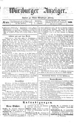 Würzburger Anzeiger (Neue Würzburger Zeitung) Sonntag 7. Oktober 1860