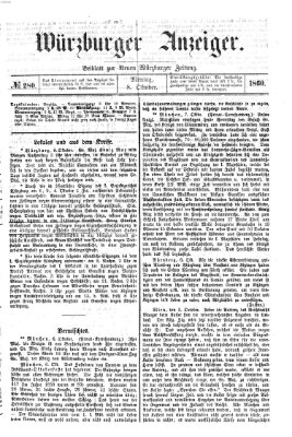 Würzburger Anzeiger (Neue Würzburger Zeitung) Montag 8. Oktober 1860