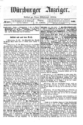 Würzburger Anzeiger (Neue Würzburger Zeitung) Montag 15. Oktober 1860