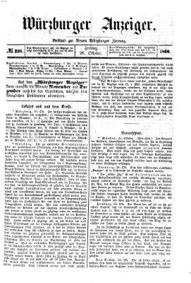 Würzburger Anzeiger (Neue Würzburger Zeitung) Freitag 26. Oktober 1860