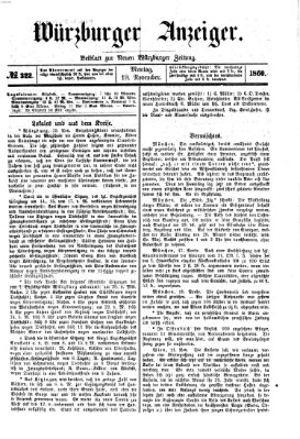 Würzburger Anzeiger (Neue Würzburger Zeitung) Montag 19. November 1860