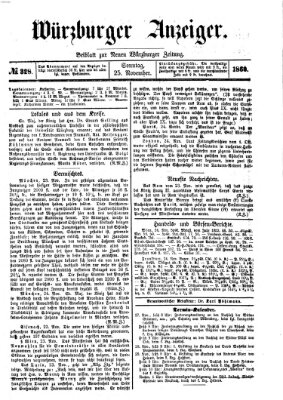 Würzburger Anzeiger (Neue Würzburger Zeitung) Sonntag 25. November 1860