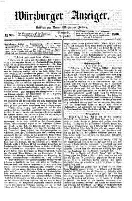 Würzburger Anzeiger (Neue Würzburger Zeitung) Mittwoch 5. Dezember 1860