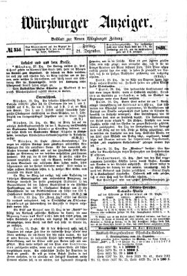 Würzburger Anzeiger (Neue Würzburger Zeitung) Freitag 21. Dezember 1860