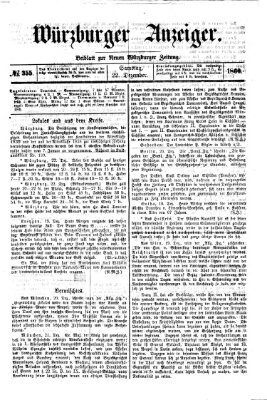 Würzburger Anzeiger (Neue Würzburger Zeitung) Samstag 22. Dezember 1860