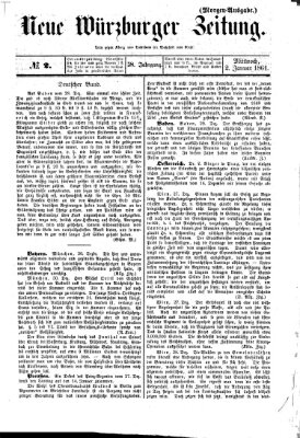 Neue Würzburger Zeitung Mittwoch 2. Januar 1861