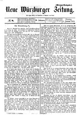 Neue Würzburger Zeitung Dienstag 8. Januar 1861