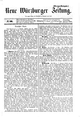 Neue Würzburger Zeitung Samstag 12. Januar 1861