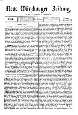 Neue Würzburger Zeitung Montag 21. Januar 1861