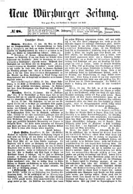 Neue Würzburger Zeitung Montag 28. Januar 1861