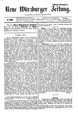 Neue Würzburger Zeitung Dienstag 29. Januar 1861