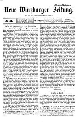 Neue Würzburger Zeitung Sonntag 10. Februar 1861