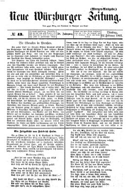 Neue Würzburger Zeitung Dienstag 12. Februar 1861