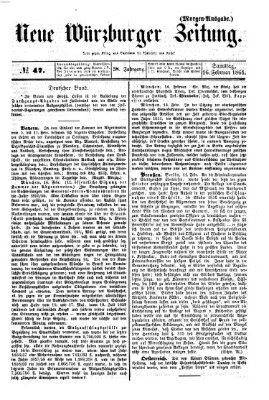 Neue Würzburger Zeitung Samstag 16. Februar 1861