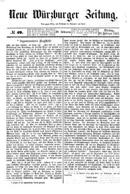 Neue Würzburger Zeitung Montag 18. Februar 1861