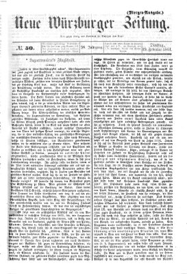 Neue Würzburger Zeitung Dienstag 19. Februar 1861