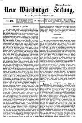 Neue Würzburger Zeitung Donnerstag 21. Februar 1861