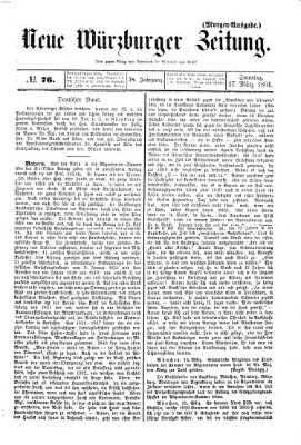 Neue Würzburger Zeitung Sonntag 17. März 1861