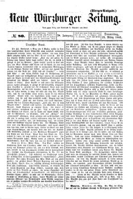 Neue Würzburger Zeitung Donnerstag 21. März 1861