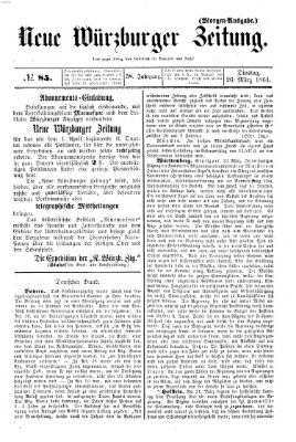 Neue Würzburger Zeitung Dienstag 26. März 1861