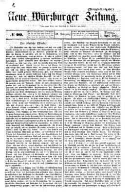 Neue Würzburger Zeitung Montag 1. April 1861