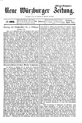 Neue Würzburger Zeitung Sonntag 14. April 1861