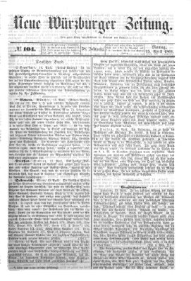 Neue Würzburger Zeitung Montag 15. April 1861