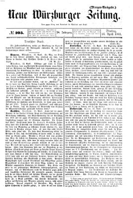 Neue Würzburger Zeitung Dienstag 16. April 1861