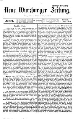 Neue Würzburger Zeitung Mittwoch 17. April 1861