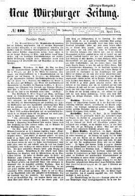 Neue Würzburger Zeitung Sonntag 21. April 1861