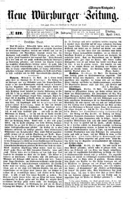 Neue Würzburger Zeitung Dienstag 23. April 1861