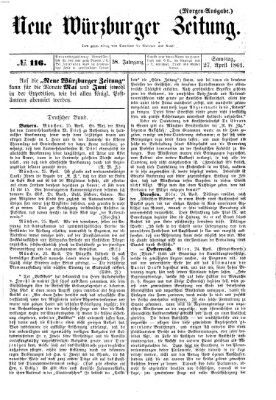 Neue Würzburger Zeitung Samstag 27. April 1861