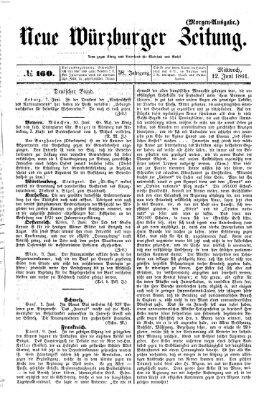 Neue Würzburger Zeitung Mittwoch 12. Juni 1861